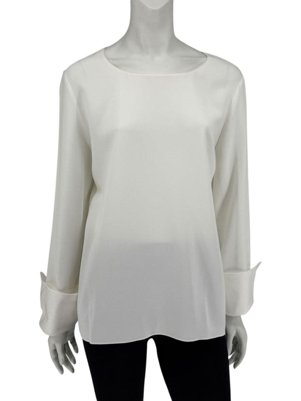 The Row Ivory Long Sleeve Blouse – Size 6