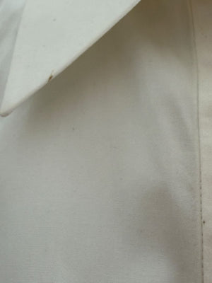 Givenchy Paris White Cotton Silk Button Down Shirt Blouse Women’s FR 42 US 10