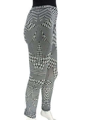 Alexander McQueen Graphic Patchwork Leggings – Size Medium