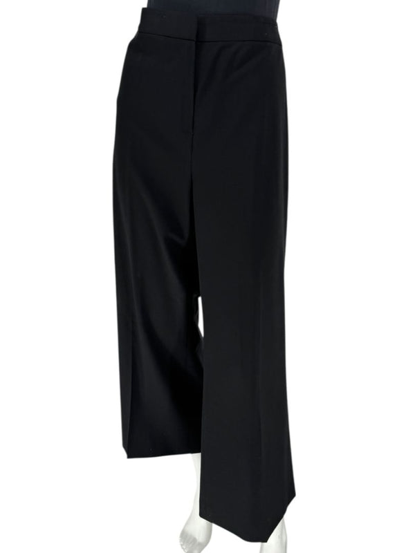 Navy Flowy Wide-Leg Wool Blend Dress Pants – XL
