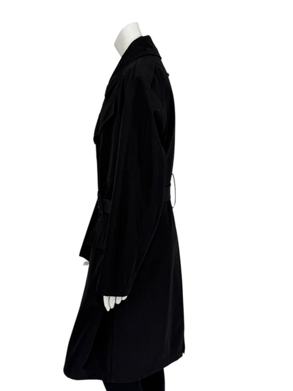Jean Paul Gaultier Homme Black Belted Trench Coat – Size IT 50 / US 40
