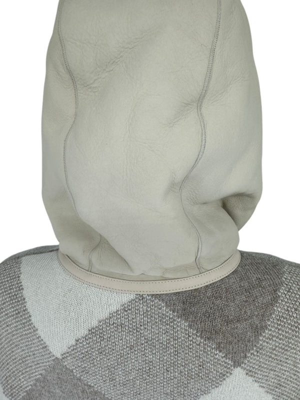 Loro Piana Natural Cashmere Argyle Hooded Coat – Size XS – Excellent Preowned Condition
