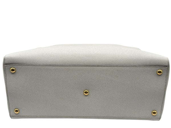 Fendi Vitello Elite 2Jours Tote in White