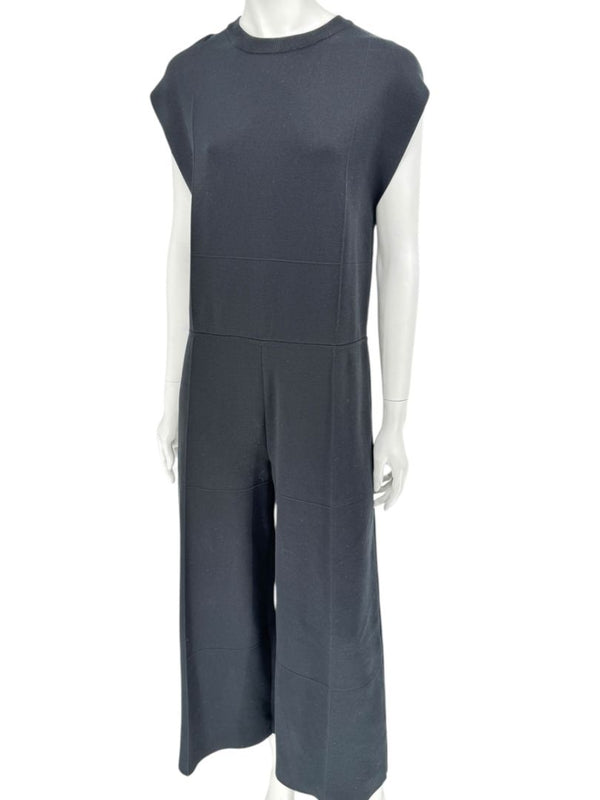 Balenciaga Black Sleeveless Wide-Leg Jumpsuit – Size FR 36