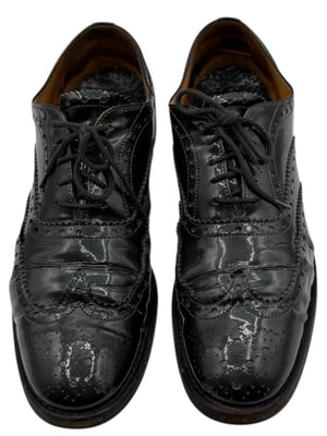 Church’s Deep Gray/Green Patent Leather Wingtip Brogue Oxfords – Size 40