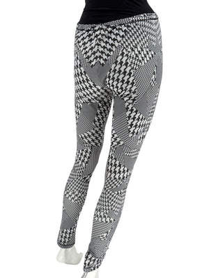 Alexander McQueen Graphic Patchwork Leggings – Size Medium