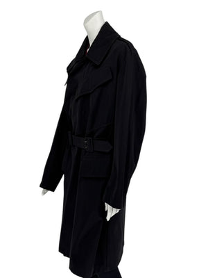 Jean Paul Gaultier Homme Black Belted Trench Coat – Size IT 50 / US 40