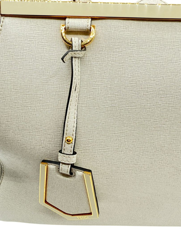 Fendi Vitello Elite 2Jours Tote in White