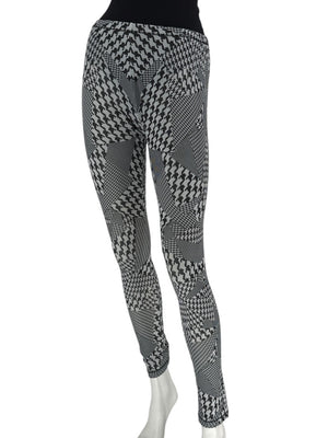 Alexander McQueen Graphic Patchwork Leggings – Size Medium