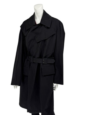 Jean Paul Gaultier Homme Black Belted Trench Coat – Size IT 50 / US 40