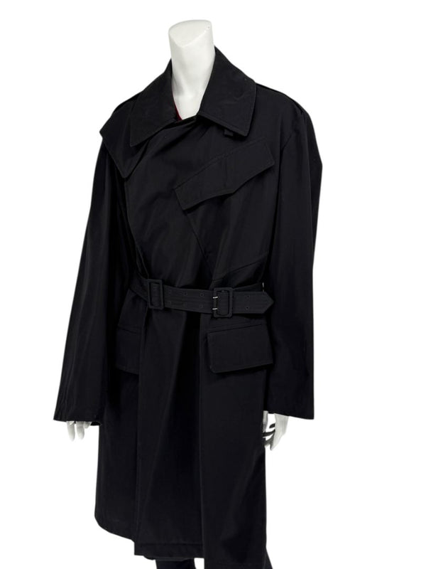 Jean Paul Gaultier Homme Black Belted Trench Coat – Size IT 50 / US 40