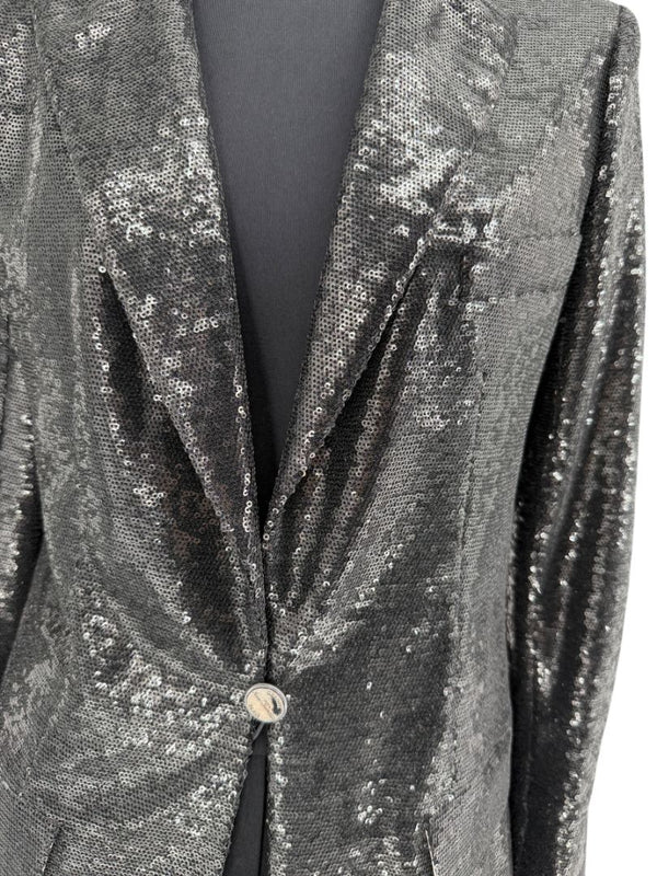 Chanel Black Sequin Jacket – 2009 Cruise Collection (Miami-Inspired) Size FR 46