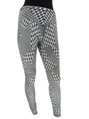 Alexander McQueen Graphic Patchwork Leggings – Size Medium
