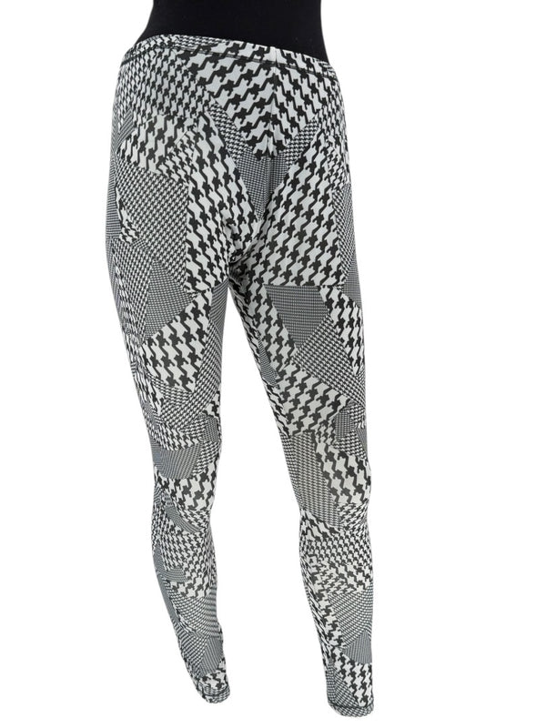 Alexander McQueen Graphic Patchwork Leggings – Size Medium