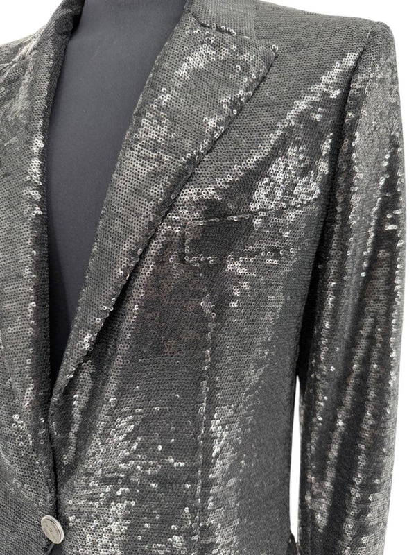 Chanel Black Sequin Jacket – 2009 Cruise Collection (Miami-Inspired) Size FR 46