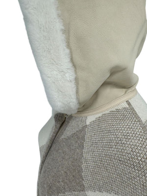 Loro Piana Natural Cashmere Argyle Hooded Coat – Size XS – Excellent Preowned Condition