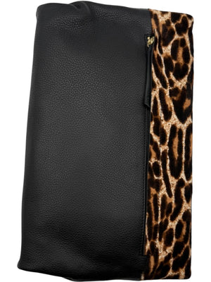 Lanvin Leopard Print Pony Hair Clutch