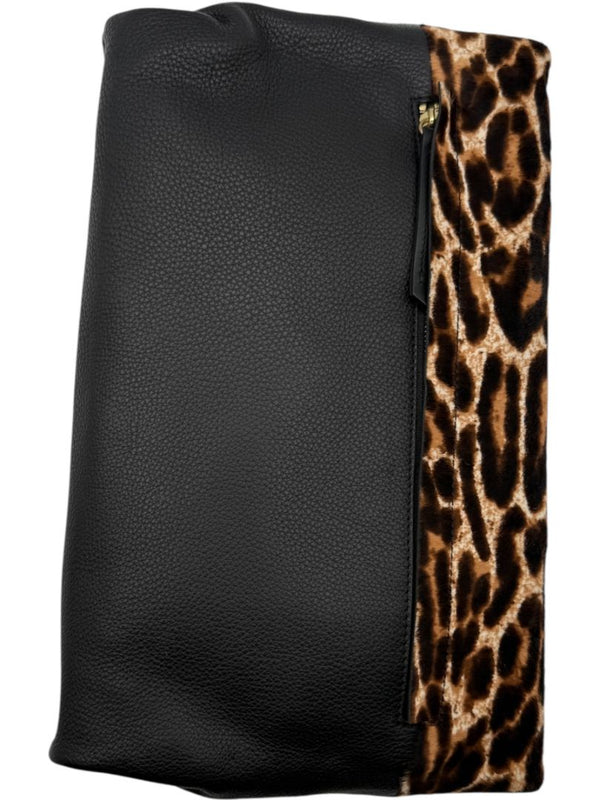 Lanvin Leopard Print Pony Hair Clutch