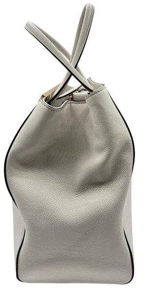 Fendi Vitello Elite 2Jours Tote in White
