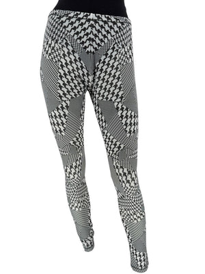 Alexander McQueen Graphic Patchwork Leggings – Size Medium