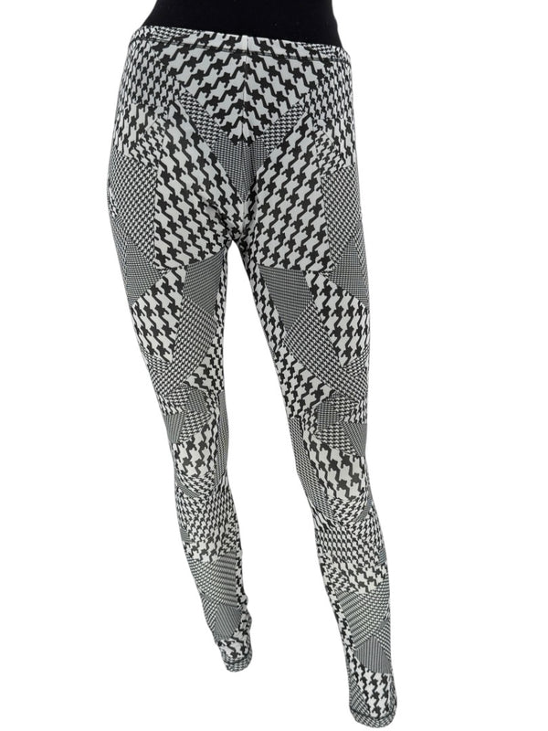 Alexander McQueen Graphic Patchwork Leggings – Size Medium