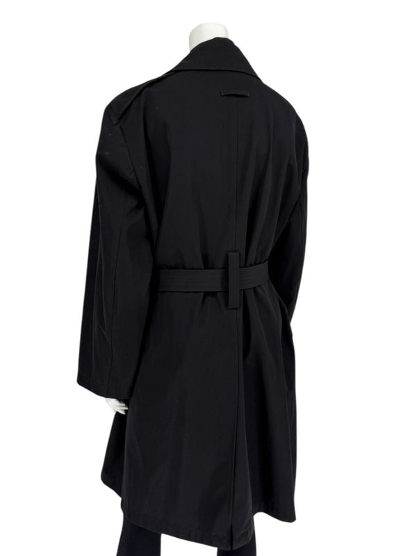 Jean Paul Gaultier Homme Black Belted Trench Coat – Size IT 50 / US 40