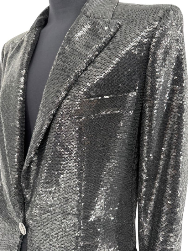 Chanel Black Sequin Jacket – 2009 Cruise Collection (Miami-Inspired) Size FR 46