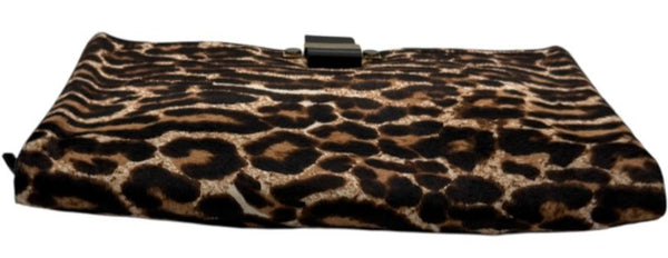 Lanvin Leopard Print Pony Hair Clutch