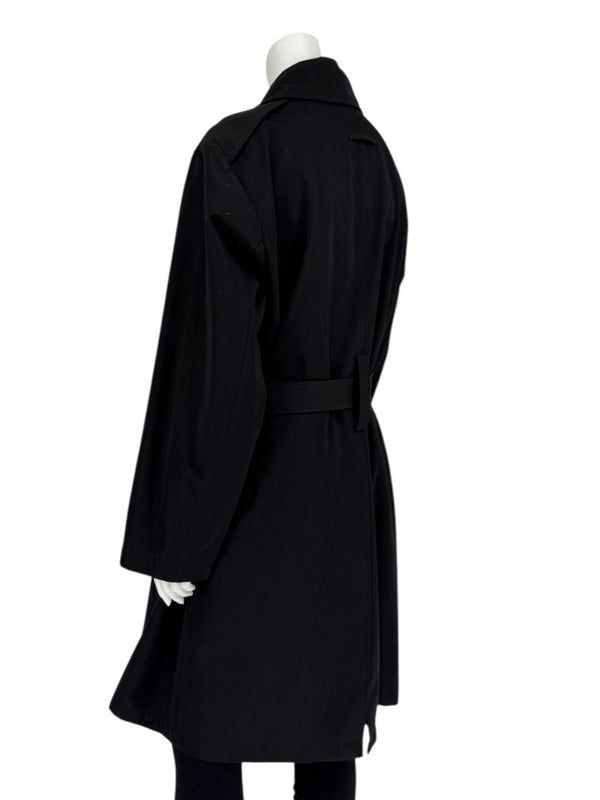 Jean Paul Gaultier Homme Black Belted Trench Coat – Size IT 50 / US 40