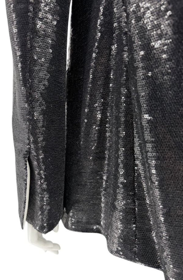Chanel Black Sequin Jacket – 2009 Cruise Collection (Miami-Inspired) Size FR 46