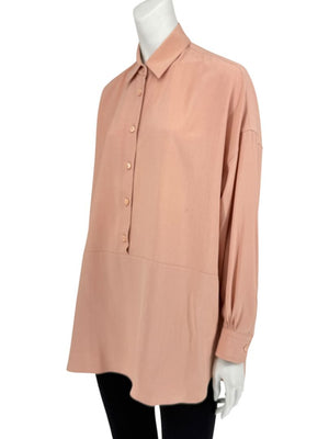 Loro Piana Rose Silk Button-Down Shirt – Size IT 40