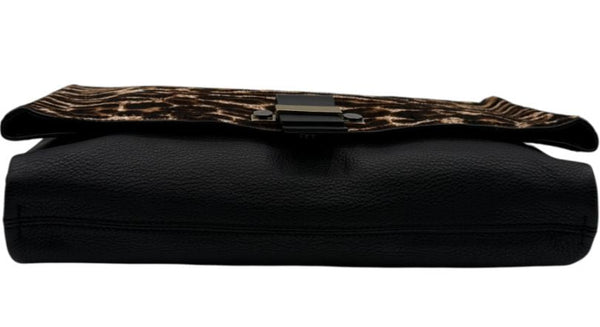 Lanvin Leopard Print Pony Hair Clutch