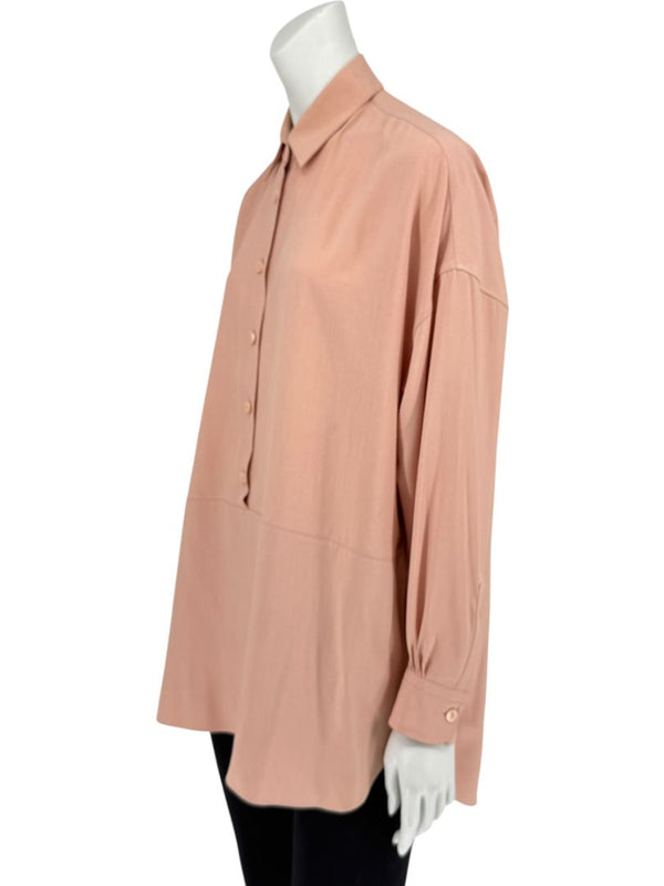 Loro Piana Rose Silk Button-Down Shirt – Size IT 40