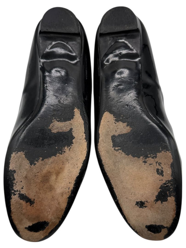 Roger Vivier Black Patent Leather Buckle Flats – Size 40