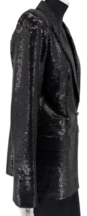 Chanel Black Sequin Jacket – 2009 Cruise Collection (Miami-Inspired) Size FR 46