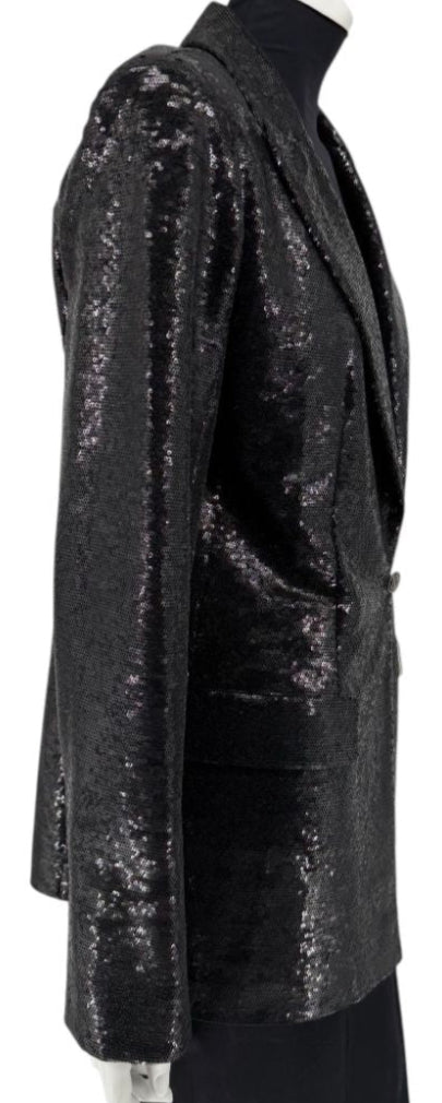 Chanel Black Sequin Jacket – 2009 Cruise Collection (Miami-Inspired) Size FR 46