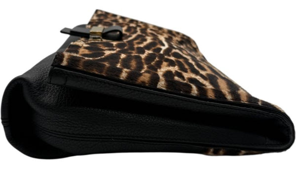 Lanvin Leopard Print Pony Hair Clutch