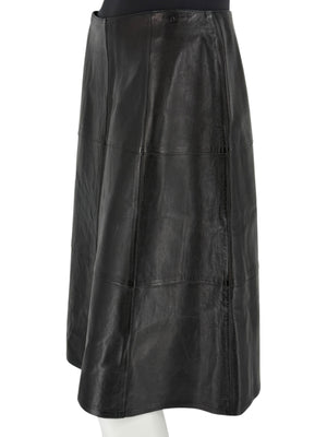 Chanel Black Lambskin Leather A-Line Skirt – Size 40 (FR)