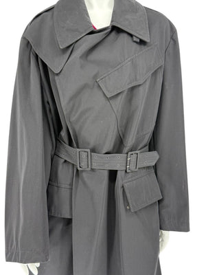 Jean Paul Gaultier Homme Black Belted Trench Coat – Size IT 50 / US 40