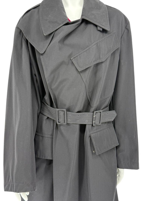 Jean Paul Gaultier Homme Black Belted Trench Coat – Size IT 50 / US 40
