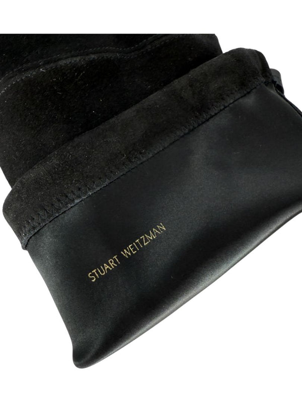 Stuart Weitzman Black Velvet Crystal Heel Over-the-Knee Boots – Size 9