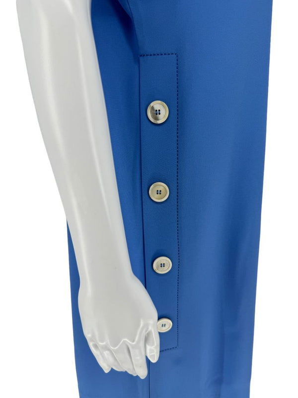 Piazza Sempione Blue Button-Detail Shift Dress - Size 42