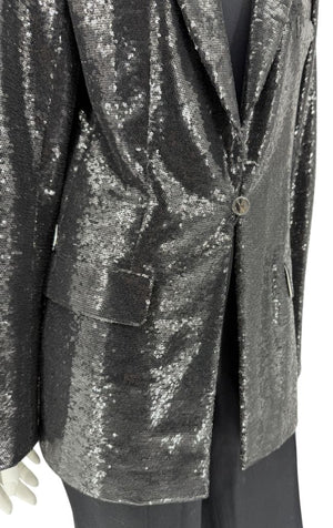 Chanel Black Sequin Jacket – 2009 Cruise Collection (Miami-Inspired) Size FR 46