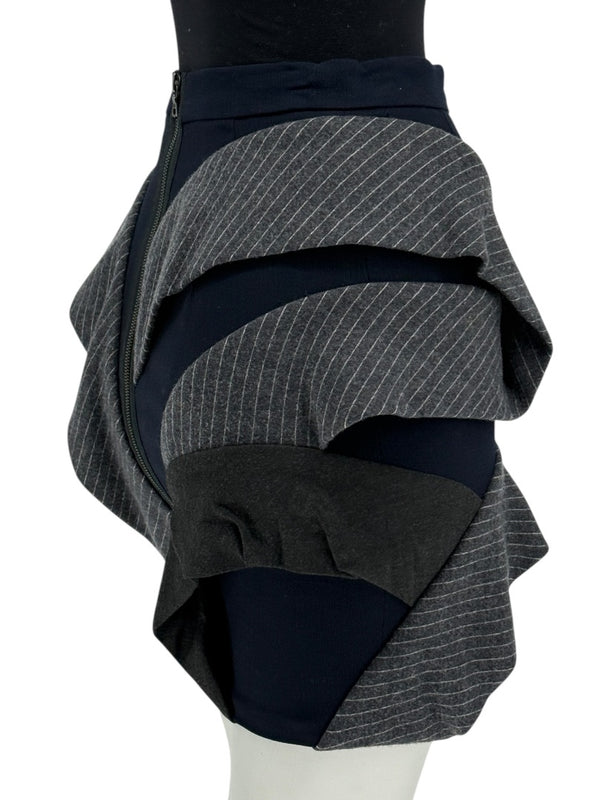 Yigal Azrouël Sculptural Layered Mini Skirt – Size 0