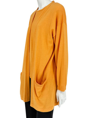 Shamask Tangerine Cashmere & Silk Twin Set – Size 2