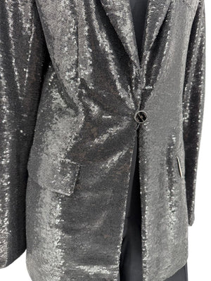 Chanel Black Sequin Jacket – 2009 Cruise Collection (Miami-Inspired) Size FR 46