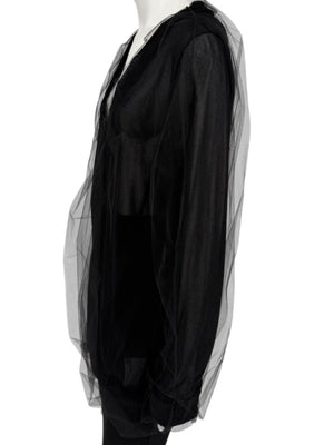 Dolce & Gabbana Black Sheer Layered V-Neck Top – Size L