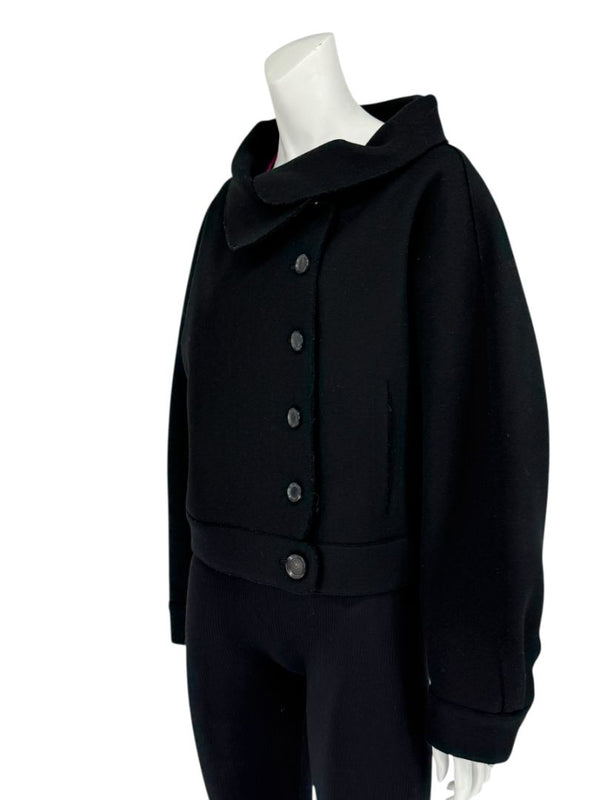 Carolina Herrera Black Wool Blend Jacket – Size 10