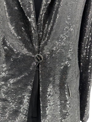 Chanel Black Sequin Jacket – 2009 Cruise Collection (Miami-Inspired) Size FR 46