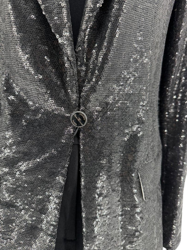 Chanel Black Sequin Jacket – 2009 Cruise Collection (Miami-Inspired) Size FR 46